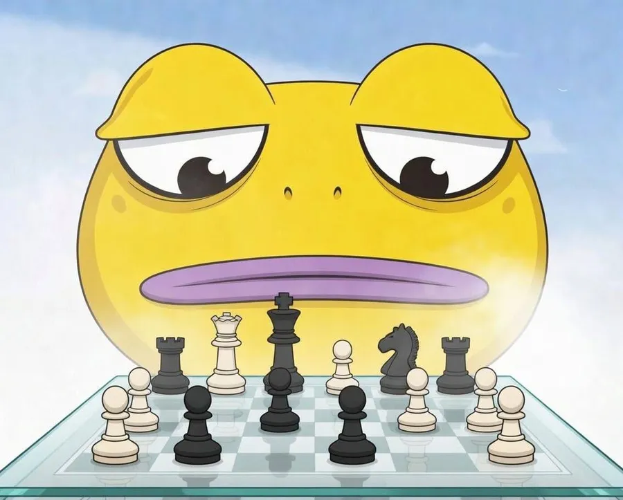 VIVYX sitting over a chessboard mid-game
